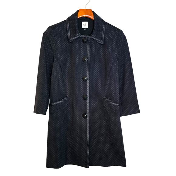 CAbi Navy Blue Carriage Dark Academia Preppy Classic Jacket - Picture 2 of 8